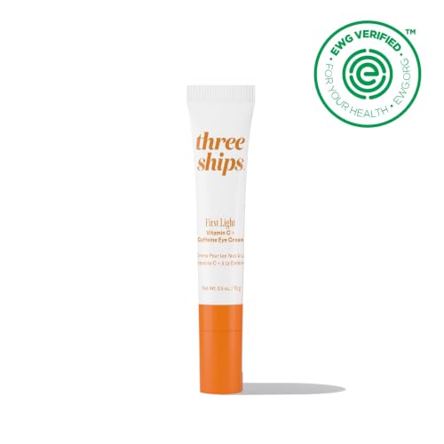 Three Ships Vitamin C & Caffeine Eye Cream with Cooling Ceramic Tip 0.5oz