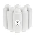 6 Pack 32 oz Clear Plastic Squeeze Bottles with Refill & Dispensing Lids