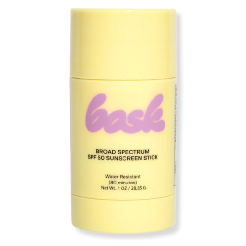 Bask SPF 50 Sunscreen Stick ? Fragrance Free, Reef Safe Face & Lip Sunblock for Skiing, Snowboarding & Winter Sports ? Broad Spectrum, Moisturizing & Travel-Friendly Sun Stick, 1oz