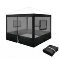 Outdoor Food Tent Sidewalls - Breathable Mesh Canopy Walls with Zipper & Windows, 10x10 ft, No Frame Included