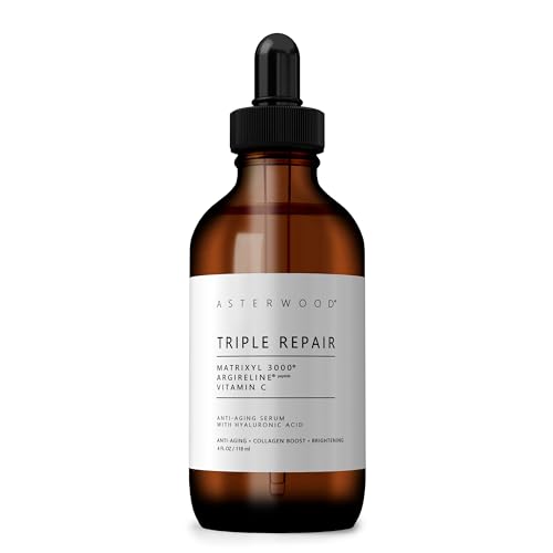 Asterwood Triple Repair Peptide Serum 4 Fl Oz - Firming Anti-Aging Face Treatment