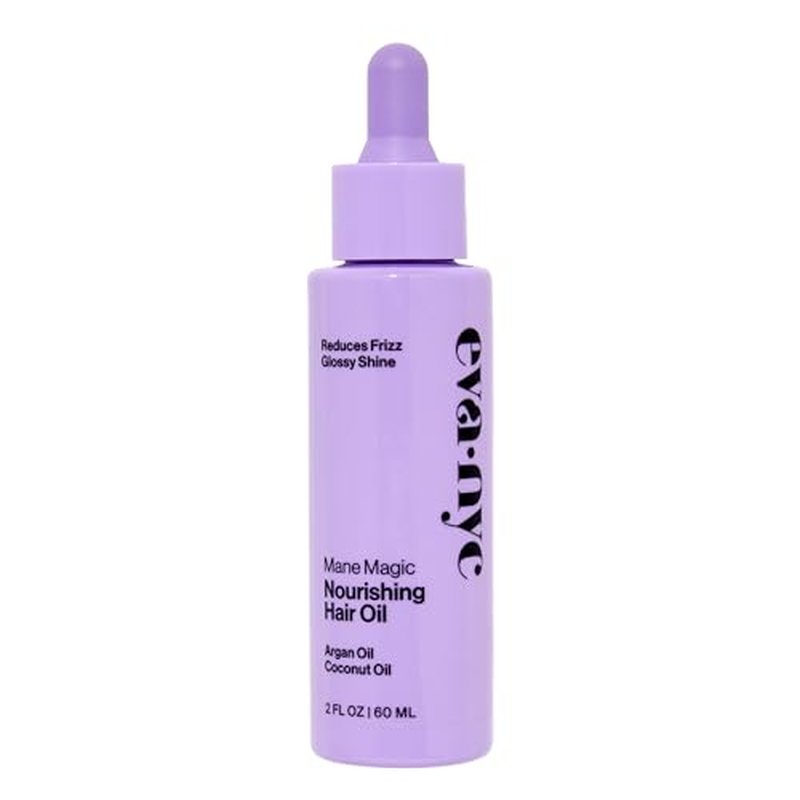 EVA¡¤NYC Eva NYC Mane Magic Nourishing Hair Oil, Infused with Argan Oil and Coconut Oil, 2.0 fl oz, Clear