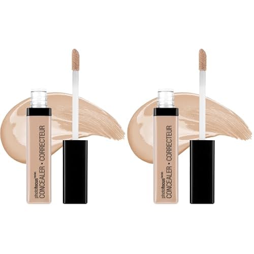 Wet n Wild Photo Focus Concealer, Light Honey, Under Eyes, Makeup, Blemish, Full Coverage, Lightweight (Pack of 2)