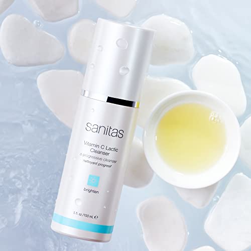 Sanitas Skincare Vitamin C Lactic Cleanser, Complexion Renewing, Active Cleanser, Lactic Acid, 5 Ounces
