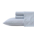 Nautica Queen Sheet Set with Fitted Sheet & Pillowcases - Penny Pinstripe Blue