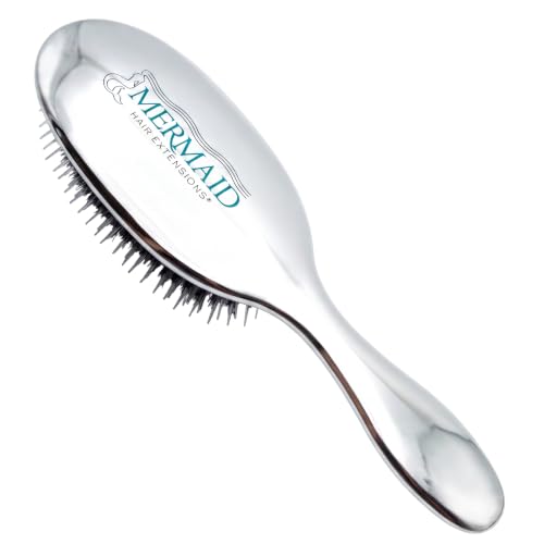 Boar Bristle Hair Brush for Extensions & Wigs - Detangling & Smoothing Tool
