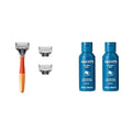 Harry's Shaving Razors for Men includes a Razor and 3 Razor Blade Refills (Ember) & Post Shave - Post Shave Balm for Men - 3.4 Fl Oz (Pack of 2) (packaging may vary)