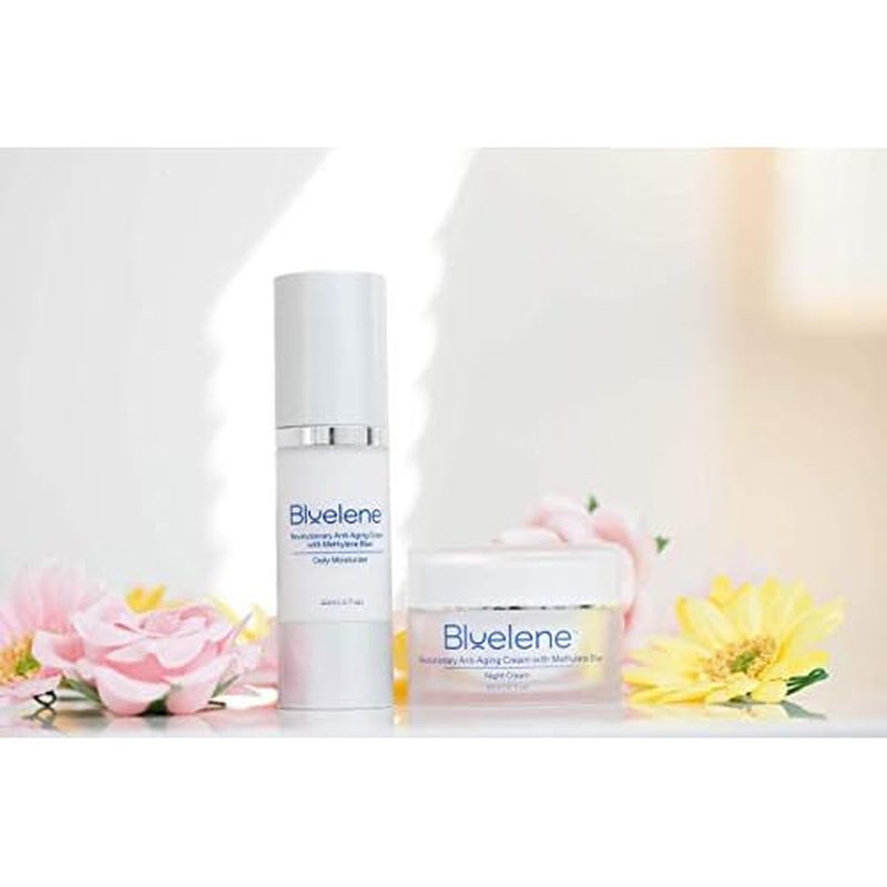 Anti Aging Daily Moisturizer, Bluelene. Revolutionary Anti Wrinkle Face Cream with Methylene Blue, Suitable for Sensitive Skin