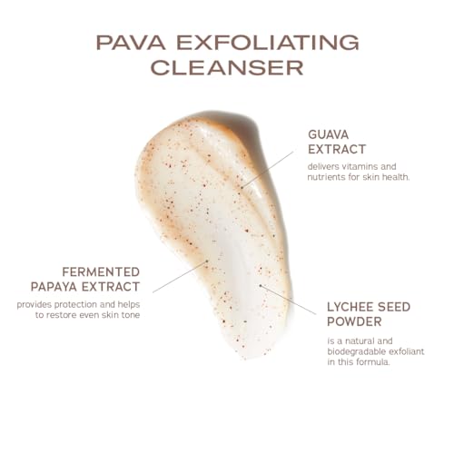 Gentle Exfoliating Facial Cleanser with Papaya & Guava - Hydrating Vegan Face Wash