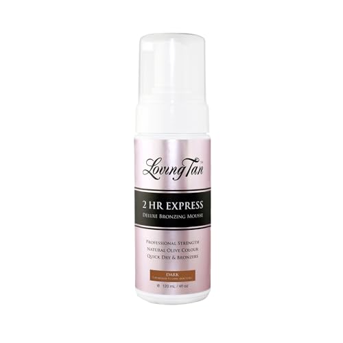 Loving Tan 2 HR Express Mousse (4FL Oz) + Face Tan (1.6Oz), Dark - Streak Free, Natural looking, Professional Strength Sunless Tanner - Cruelty Free, Naturally Derived DHA