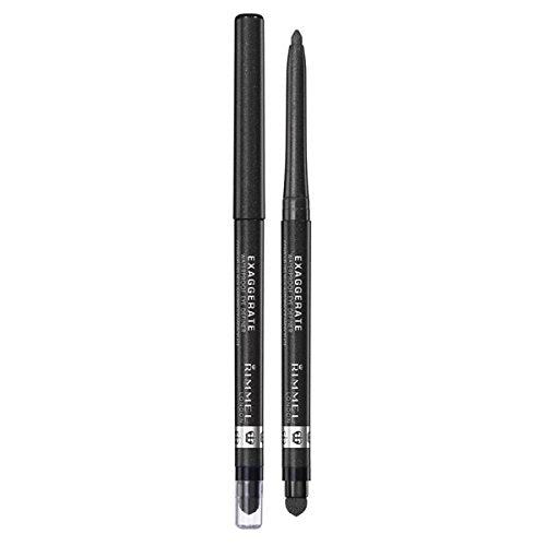 Rimmel London Exaggerate Waterproof Eyeliner Pack of 4, Starlit Black, 0.01oz