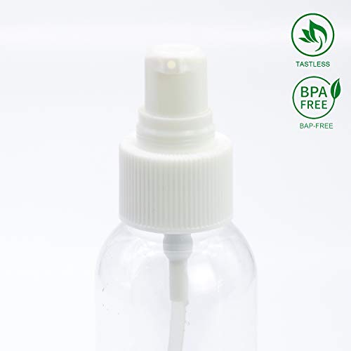 TRENDBOX 24 Pack Plastic Empty Bottles with Duckbill Pump Cap for Shampoo, Lotions, Liquid Body Soap, Cream (4 oz / 120 ml)