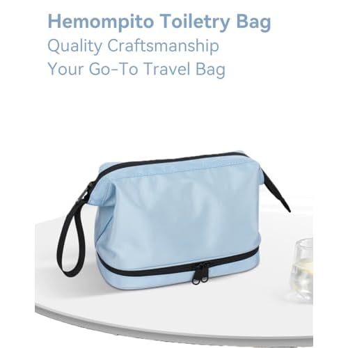 Travel Toiletry Bag, Hanging Toiletry Bag with Wet & Dry Compartments for Women and Men, Portable Makeup Bag with Smooth Zippers, Built to Last for Home, Travel, Gym, Easy to Clean