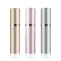 5ml Perfume Atomizer Travel Refillable,Mini Cologne Dispenser, Bottom-Filling Fragrances Perfumes Bottle,Portable Sprayer Pocket Size for Women Men Cruise Car Trip Gift£¨gold-pink-silver£©
