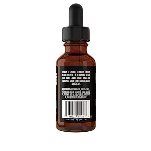 Razor MD Natural Beard Oil for Men with Fast Absorbing Formula and Non-Greasy Finish, Sandalwood Scent, 1oz