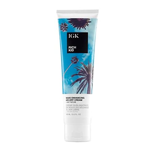 IGK RICH KID Wave Enhancing Air-Dry Cream | Hold + Texture + Shine | Vegan + Cruelty Free |