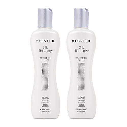 BioSilk Glazing Gel - Light Hold Styling Gel for Hair Shine & Body, 7 oz, 2 Pack