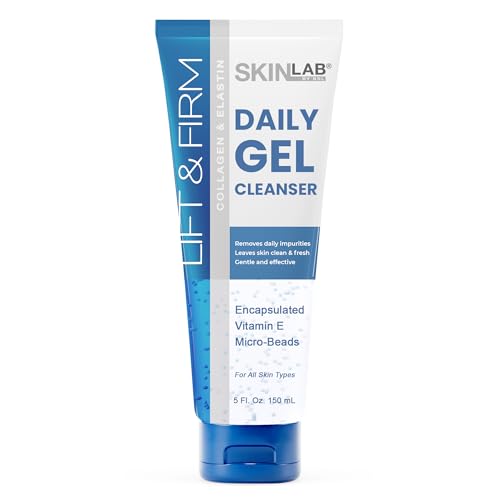 SKIN LAB Lift & Firm Face Wash Gel Cleanser ? Hydrating & Moisturizing Facial Cleanser for Women ? Gentle Gel Face Wash for Dry, Sensitive, Aging Skin with Vitamin E ? 4 Fl. Oz.