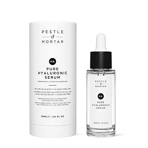 Pestle & Mortar 2% Pure Hyaluronic Acid Serum for Face, with Vitamin B5, Anti-Ageing, Hydrating Facial Moisturizer ? Deep Hydration and Fragrance Free 30ml/1 oz