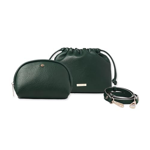 Mali+Lili Lola Beauty Bag Duo, Makeup Bag Travel Cosmetic Bag Set of 2, Vegan Leather Purse Crossbody Bags for Women and Girls, Cute Makeup Pouch, Travel Pouch, Crossbody Purses for Women | Duo