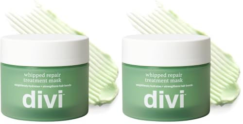 Divi Whipped Repair Hair Mask - Dry & Damaged Hair Treatment - 8 Oz Pack of 2