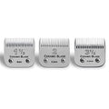 Detachable Ceramic Blade Set for Clipper - 1-1/2, 2, 3-1/2 Sizes - Compatible with Andis & Oster Classic 76 - 3 Pack