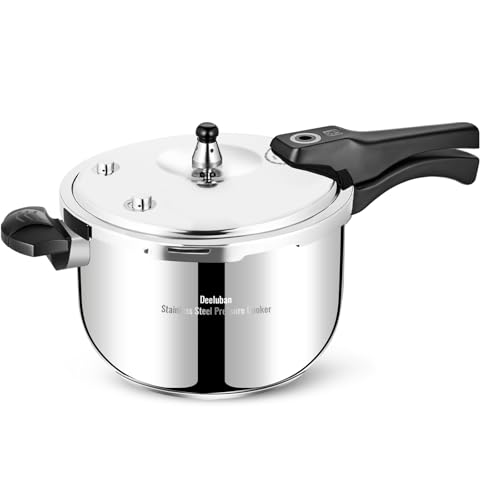 10.6 Quart Stainless Steel Pressure Cooker - All Stovetops, Food Grade, Heavy Duty Safety System