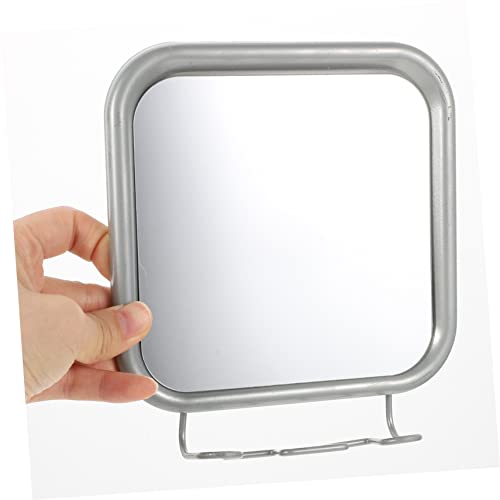 Yardwe Suction Cup Makeup Mirror with Hook 6.7 Inch Fogless Shower Mirror for Bathroom Vanity Personal Grooming Easy Mount Removable