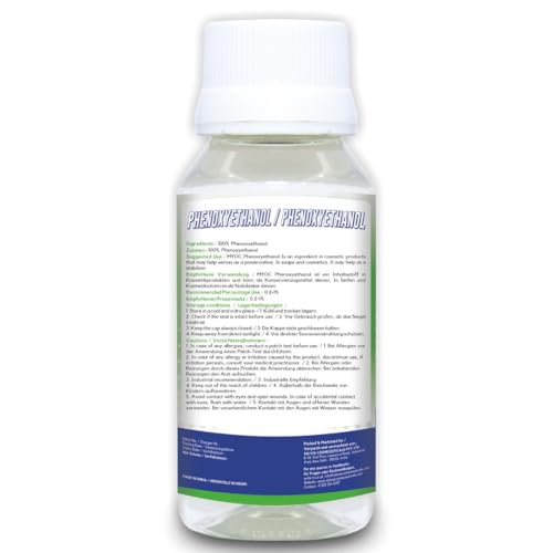 Phenoxyethanol Liquid (120 ml / 4.05 fl oz) - Cosmetic Grade For DIY Creams Serums Lotions & Haircare Formulations
