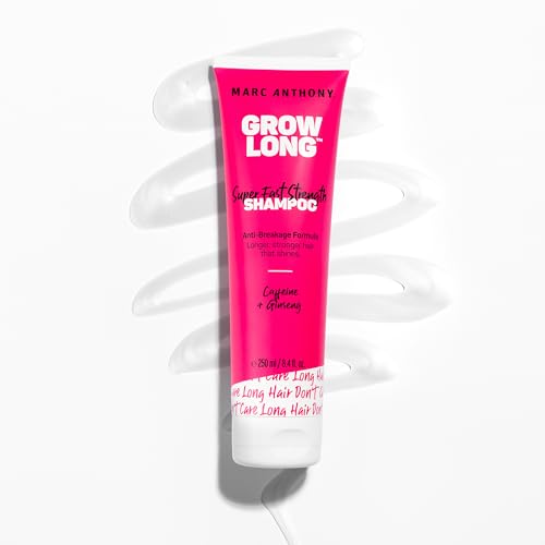 Marc Anthony Strengthening Biotin Shampoo, Grow Long Anti-Frizz, Anti-Breakage & Nourishing Formula For Split Ends - Vitamin E, Caffeine & Ginseng for Dry & Damaged Hair