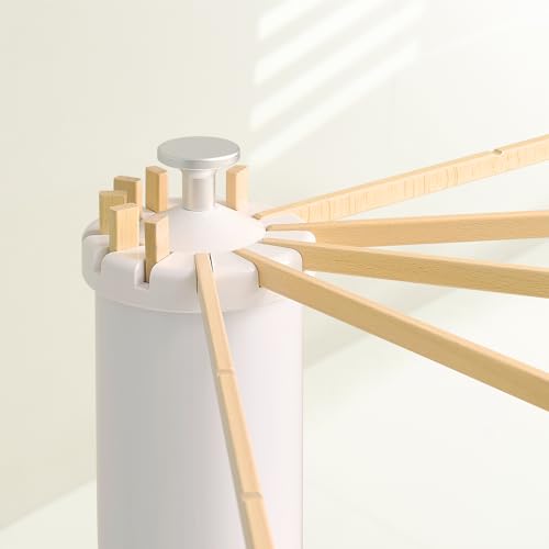JOOM Four-Leg Foldable Clothes Drying Rack (Wooden 4 Legs) – Portable Space-Saving Garment Drying Rack