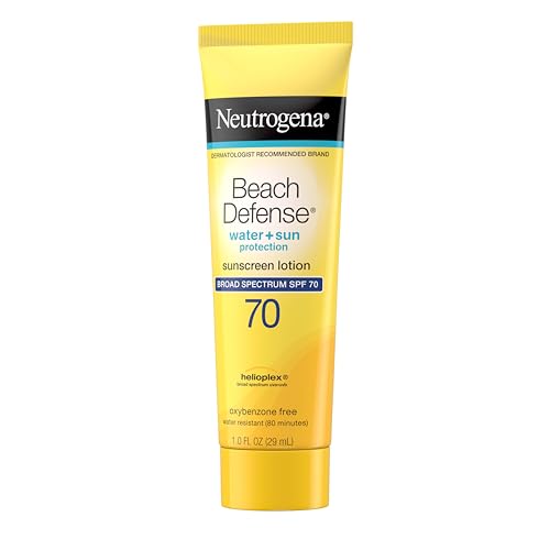 Neutrogena Beach Defense SPF 70 Sunscreen Lotion, 1 oz (Pack of 48) – Face & Body, Hawaii Reef Act 104