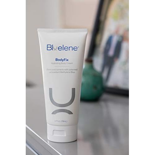 Bluelene BodyFix. Anti-Wrinkle Body Cream with Methylene Blue, Shea Butter, Jojoba Seed, Avocado, and Argania Spinosa Kernel Oil (6oz). Suitable for Sensitive Skin.