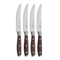 Pakkawood Handle Steak Knife Set - Forged 5-Inch Fine Edge, Rust-Resistant, 4 Piece