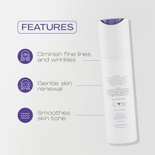 Age Rewind Retinol Serum - Gentle Night Skin Treatment with Bakuchiol & Niacinamide - Smooths Fine Lines & Brightens Skin - 1 fl oz - Variation of THIS listing