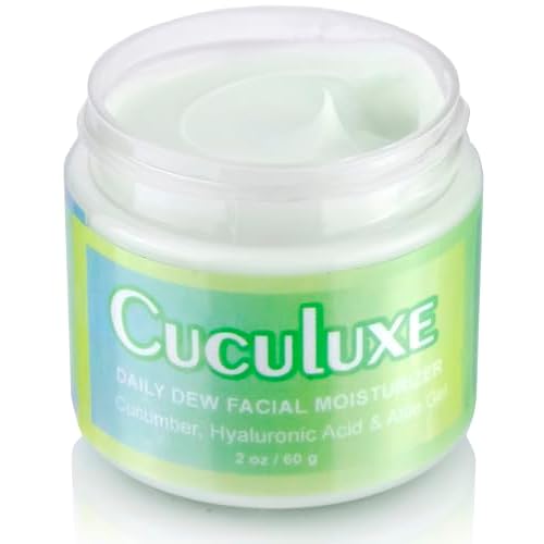 Beesaluxe Cuculuxe Daily Dew Facial Moisturizer ? Hydrating Face Cream with Cucumber, Hyaluronic Acid & Aloe ? Gentle Daily Moisturizer for Sensitive Skin