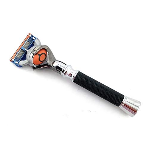 G.B.S Professional Shaving Razor 6in Long Handle and 1 Blade, Black