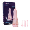 Portable Water Flosser with 11oz Tank IPX8 Waterproof Pink & 5 Tips