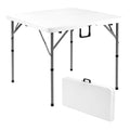 34-Inch Folding Card Table Square Portable Heavy Duty Plastic Game Table - White - Variation of THIS listing