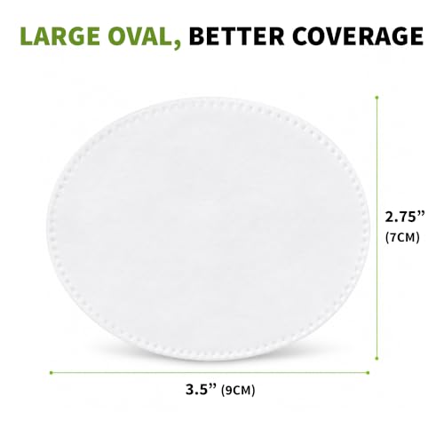 Premium 3-Inch Cotton Ovals 600 Count - Hypoallergenic & Plush Makeup Remover