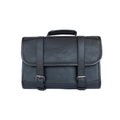 Vetelli Leather Toiletry Bag for Men - Water Resistant, 2 Zippered Internal Pockets, 2 Snap-Fastened Internal Pockets, and Hanging Hook. (Black)