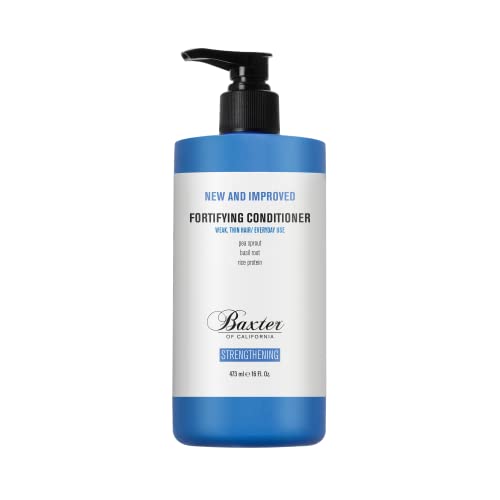 Baxter of California Daily Fortifying Conditioner for Men 16oz - All Hair Types, Mint Scent, Moisturizes & Detangles, Father's Day Gift
