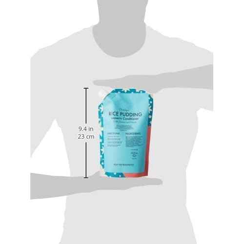 Ecoslay Rice Pudding Leave-In Conditioner for Curly & Dry Damaged Hair - Moisturizer & Detangler, Strengthens Fine Hair, Men & Women, 16oz