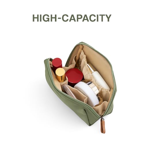 Sage Green Travel Makeup Bag ? Waterproof Cosmetic Organizer with Zipper for Women | Compact Toiletry Pouch (5.9" x 4.5" x 2.5")