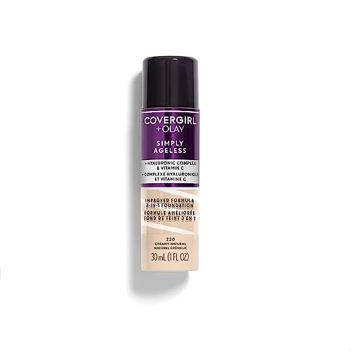 Covergirl Olay Simply Ageless Foundation & Powder Duo - 3-in-1 Liquid Foundation + Pressed Powder Buff Beige