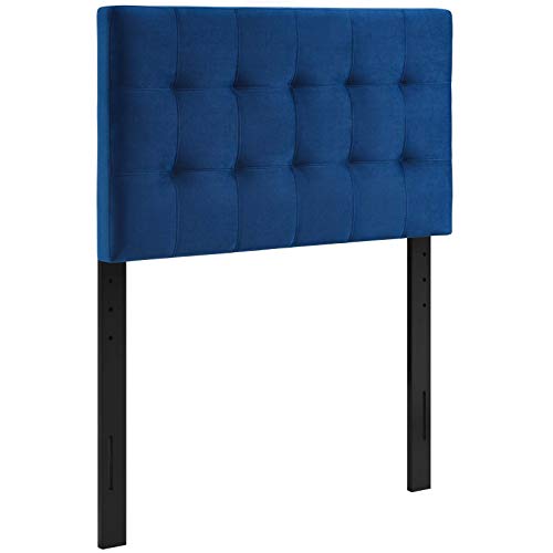 Modway Lily Biscuit Tufted Twin Performance Velvet Headboard - Navy