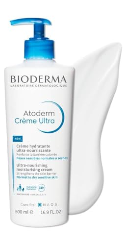 Bioderma Atoderm Ultra Cream Duo Pack - Hydrating Body Moisturizer for Sensitive Skin 2x16.9 Fl Oz