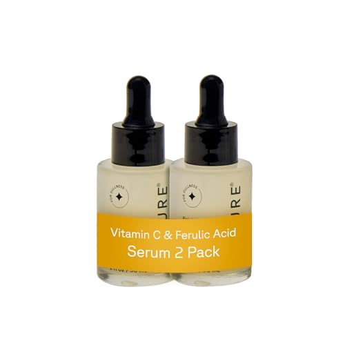 Vitamin C Serum 2% with Ferulic Acid & Antioxidants - 1 fl oz Pack of 2