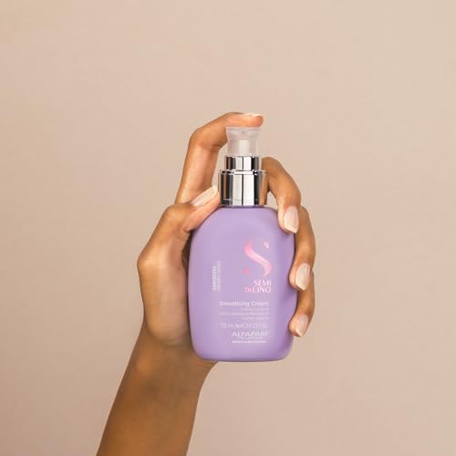 Alfaparf Milano Semi di Lino Smoothing Cream - Frizz Control - Protects from Heat and Humidity - Straightens, Smooths, and Hydrates (4.23 fl. oz.)