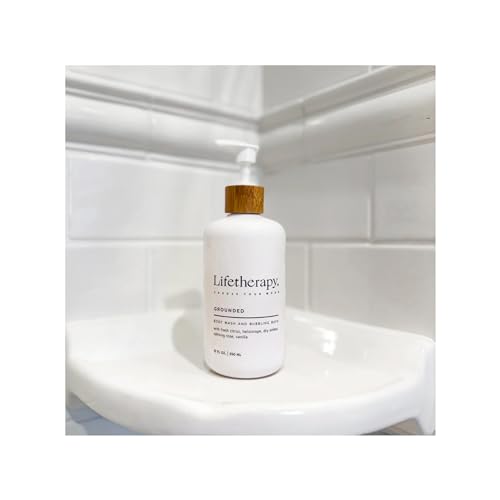 Lifetherapy 3-in-1 Body Wash, Bubble Bath & Hand Wash ? Grounded | Clean, Skin-Loving Formula | Vegan & Gluten Free | Nourishing & Revitalizing | Free From Parabens, Sulfates & Phthalates12oz
